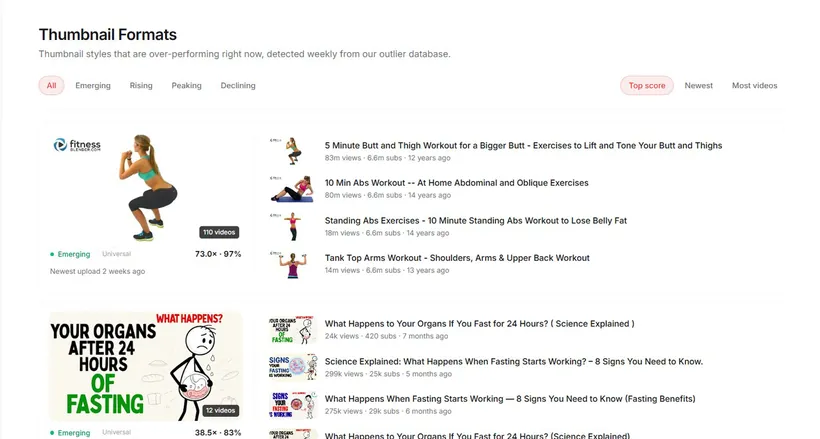 TubeGrade Thumbnail Format